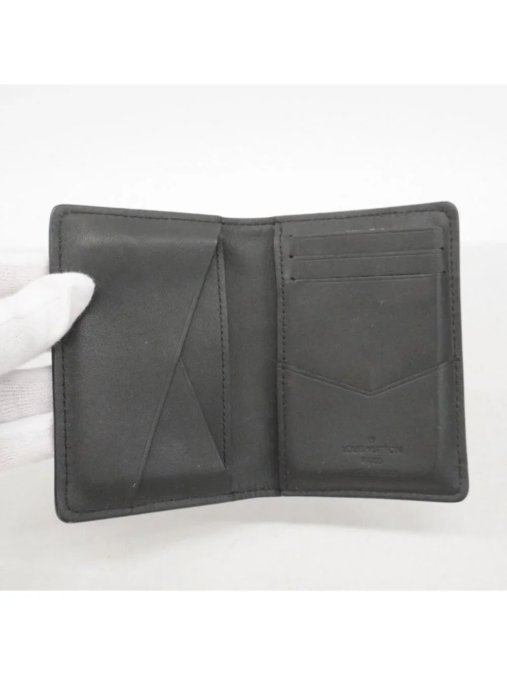 Louis Vuitton Card Case Monogram Shadow Organizer de Poche Black